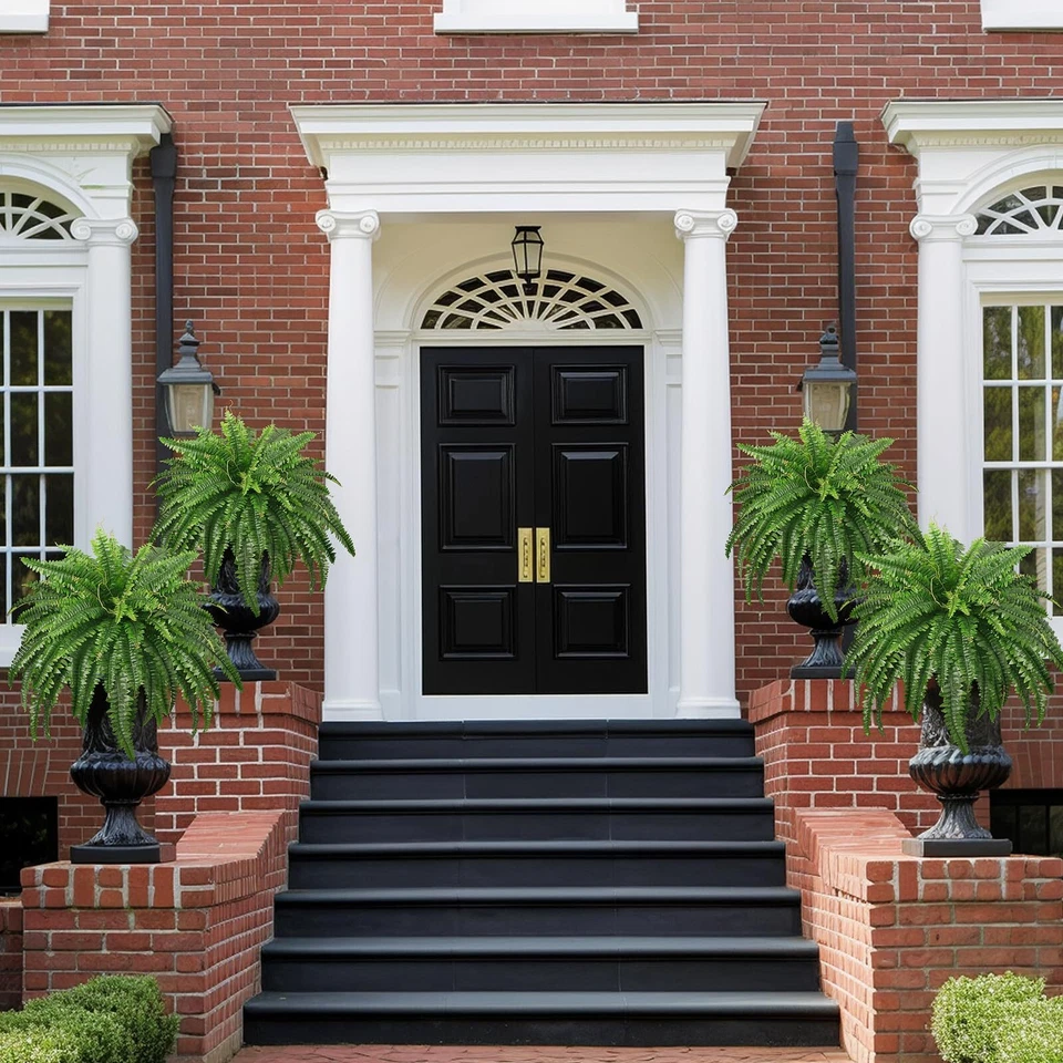 FOREST PRINCE 45" Helechos Falsos Realistas Grandes Plantas Artificiales 2 Artificiales... Foto 2 de 4