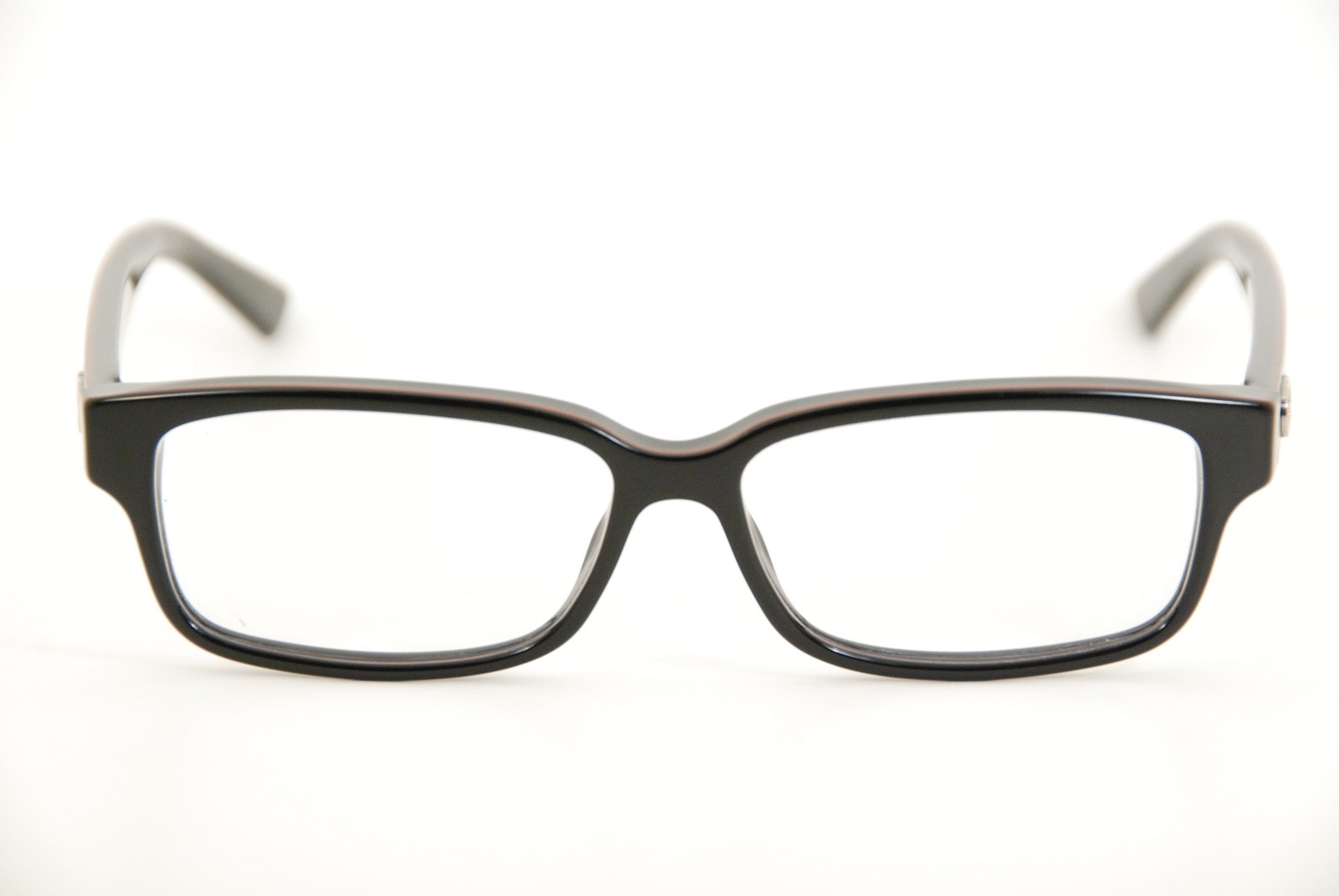 New Authentic Gucci GG 3122 GTW Black/Red Stripe 52mm Italy Frames Eyeglasses RX