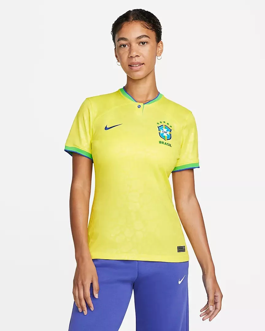 Brazil 2022/23 Stadium Home Men's Nike Dri-FIT Soccer Jersey.