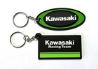 2 Pcs Kawasaki Rubber Tag Keychain Motorcycle Biker
