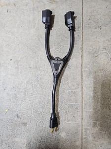 Monoprice 5309 Power Cord Splitter,  Y Cable, 2 to 1 cable