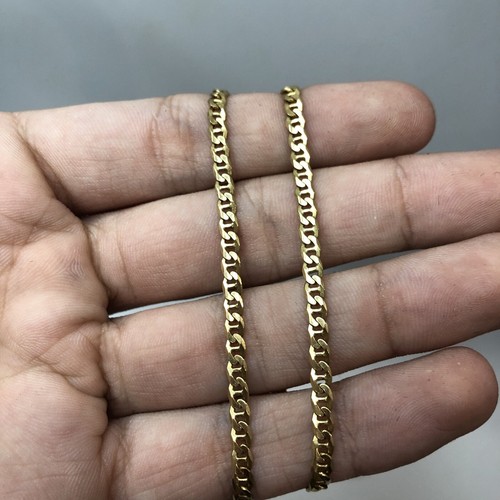 18k Solid 750 Yellow Gold Italy Mariner Link Necklace 3.1mm 20” 11.6 Grams - Picture 4 of 4