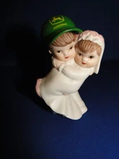 New John Deere "Over the Threshold"  Bride & Groom Ceramic Cake top