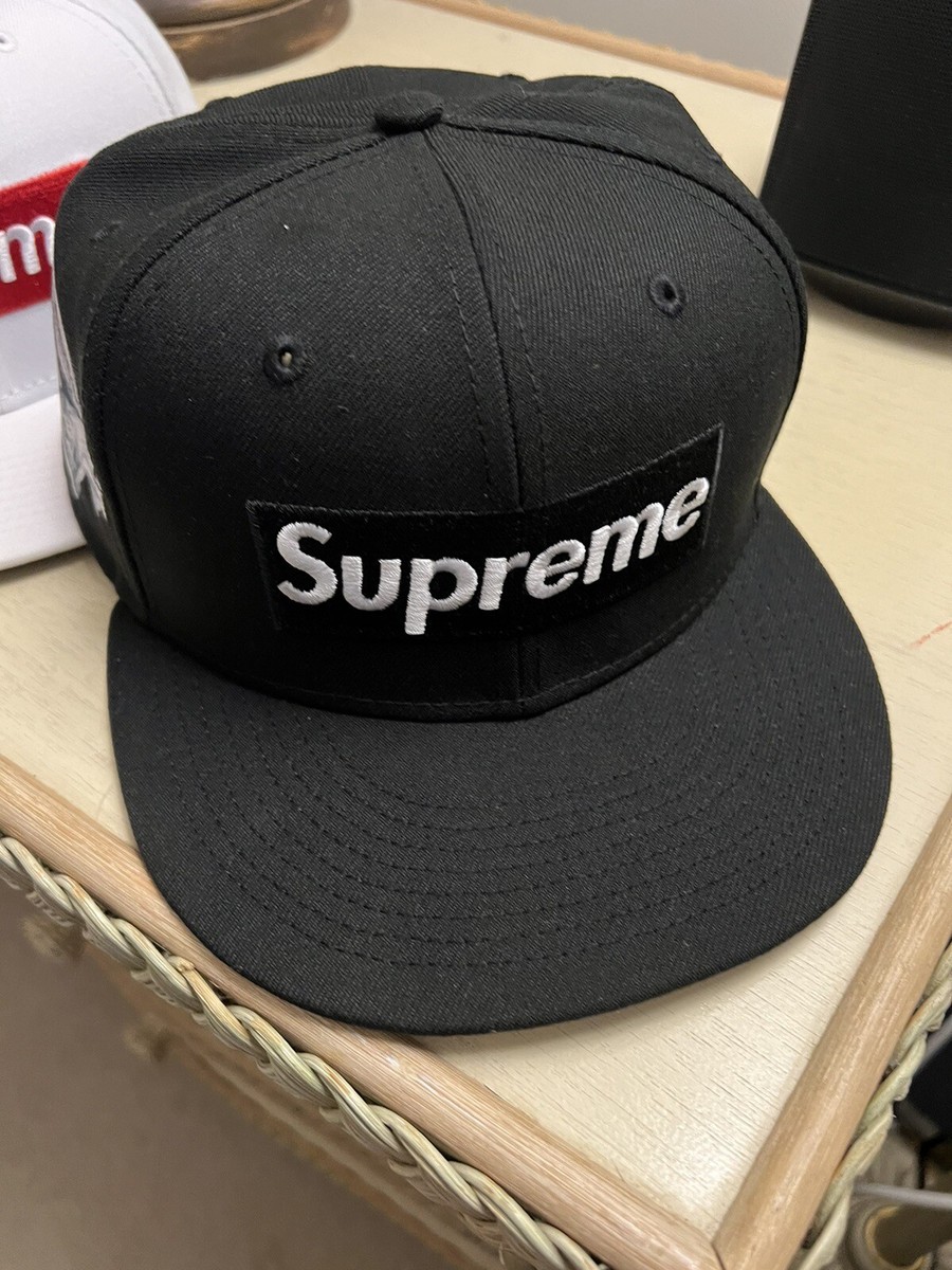 Supreme Money Box Logo New Era Black Fitted Size 7 1/4 | eBay Supreme Money Box Logo New Era Black Fitted Size 7 1/4 | eBay