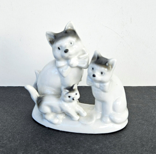 Vintage Germany Porzellan Figur Drei Katzen Wagner & Apel DDR 70er Jahre