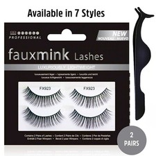 Faux Mink Lashes - 3D Professional Lightweight False Eyelashes Glue Tweezers Set