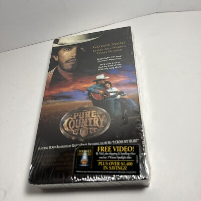 Pure Country Vintage (VHS, 1993) New Sealed Hype Sticker George Strait Warner
