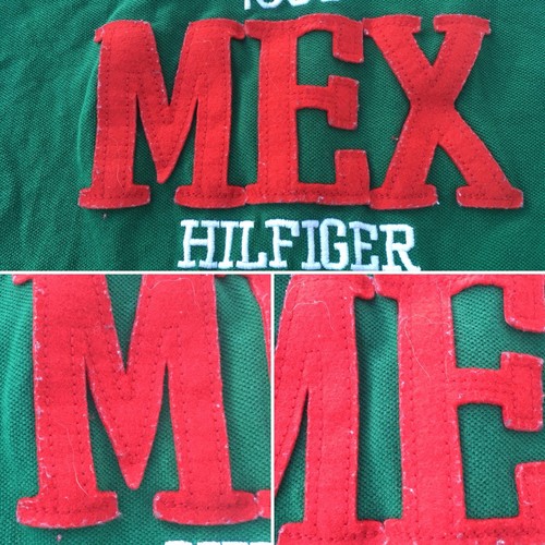Tommy Hilfiger 8 1985 MEX Polo Shirt Spellout Hilfiger 2012 Size L Large - Picture 9 of 12