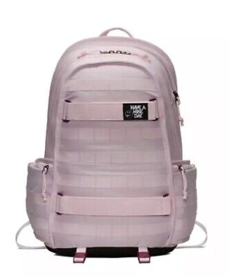 nike backpack grey and pink