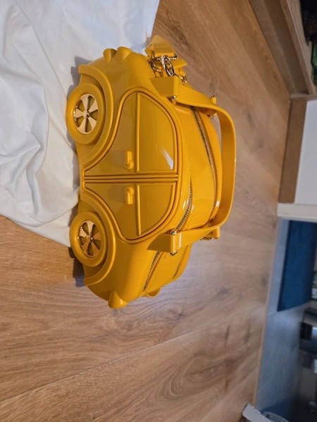 Damentaschen Borsa da donna Braccialini  lItalien geprägte weiße Lederhandtasche