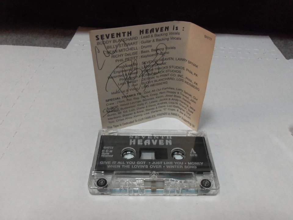 SEVENTH HEAVEN Demo Tape Cassette Private Hard Rock Hair Metal AOR PHILLY area - Image 2 of 3