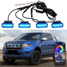Luz de rejilla delantera marcador LED RGB estilo Raptor ahumado ‎para Ford Ranger XL XLT