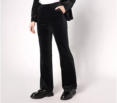 Studio Park x Shawn Killinger Regular Velveteen Flare Pant Black Size 14 Pull On