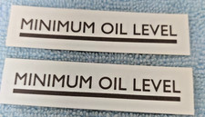 TRIUMPH TIGER CUB Oil Tank Gold Minimum Oil Level Decal A3 x 2