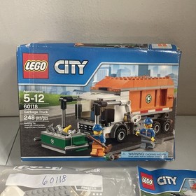 Lego City 60118 Garbage Truck w/ 2 Minifigs Booklets & Box **Missing Just 1 Pc**