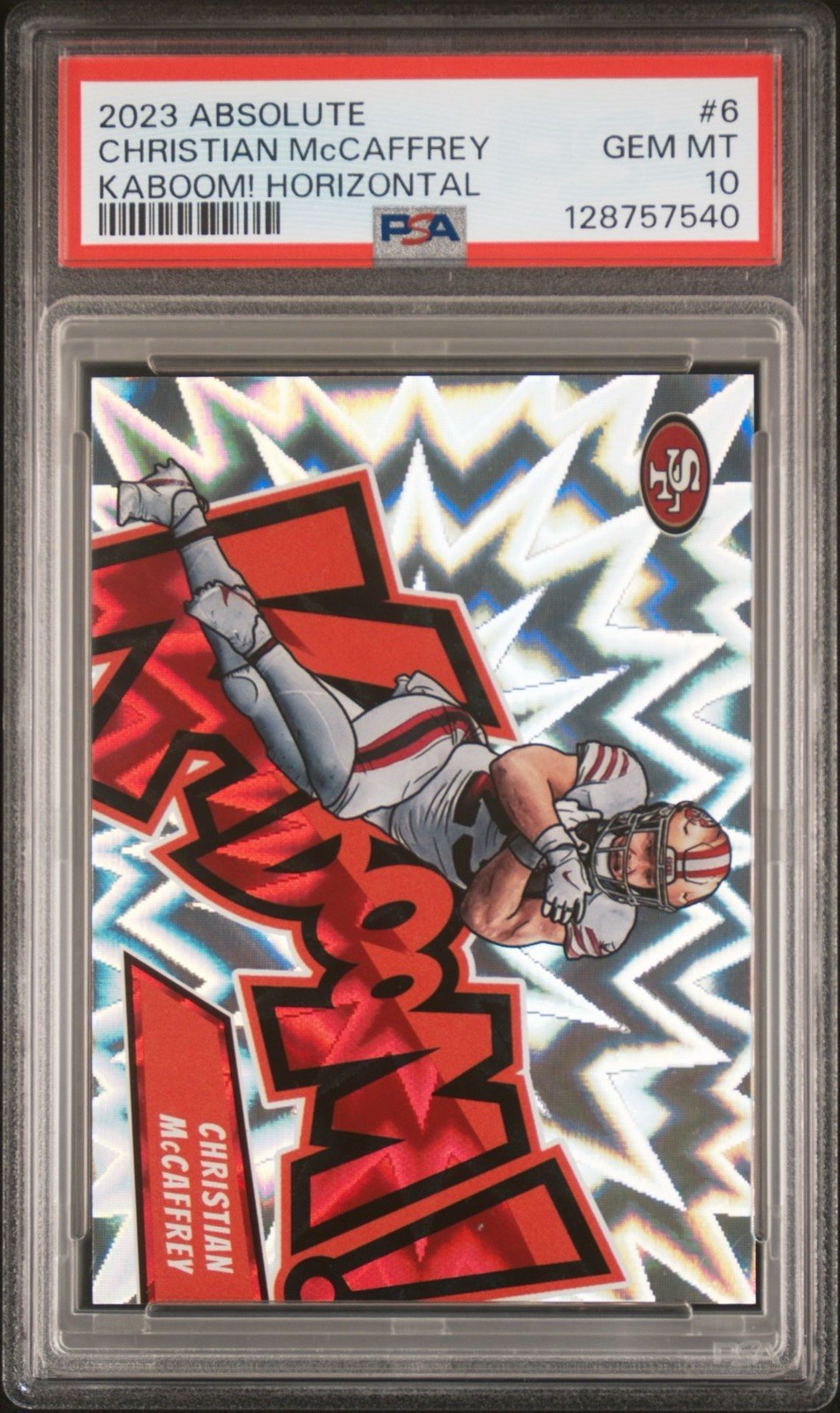 2023 Panini Absolute Kaboom! Horizontal Christian McCaffrey #6 PSA 10 49ers