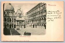 Vintage Venezia Cortile Palazzo Ducale Italy Postcard Giulio Genova