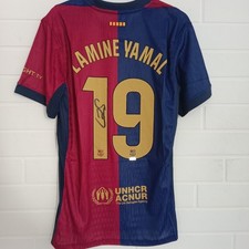 Lamine Yamal Autographed Barcelona FC Soccer Jersey with COA