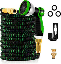 Tubo Da Giardino Estensibile 30M, Lattice 3 Strati + Tessuto 3450D, Connettori M