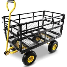 Heavy Duty Steel Garden Cart 1500Lbs 40.55" X  27.56" Folding Utility Wagon