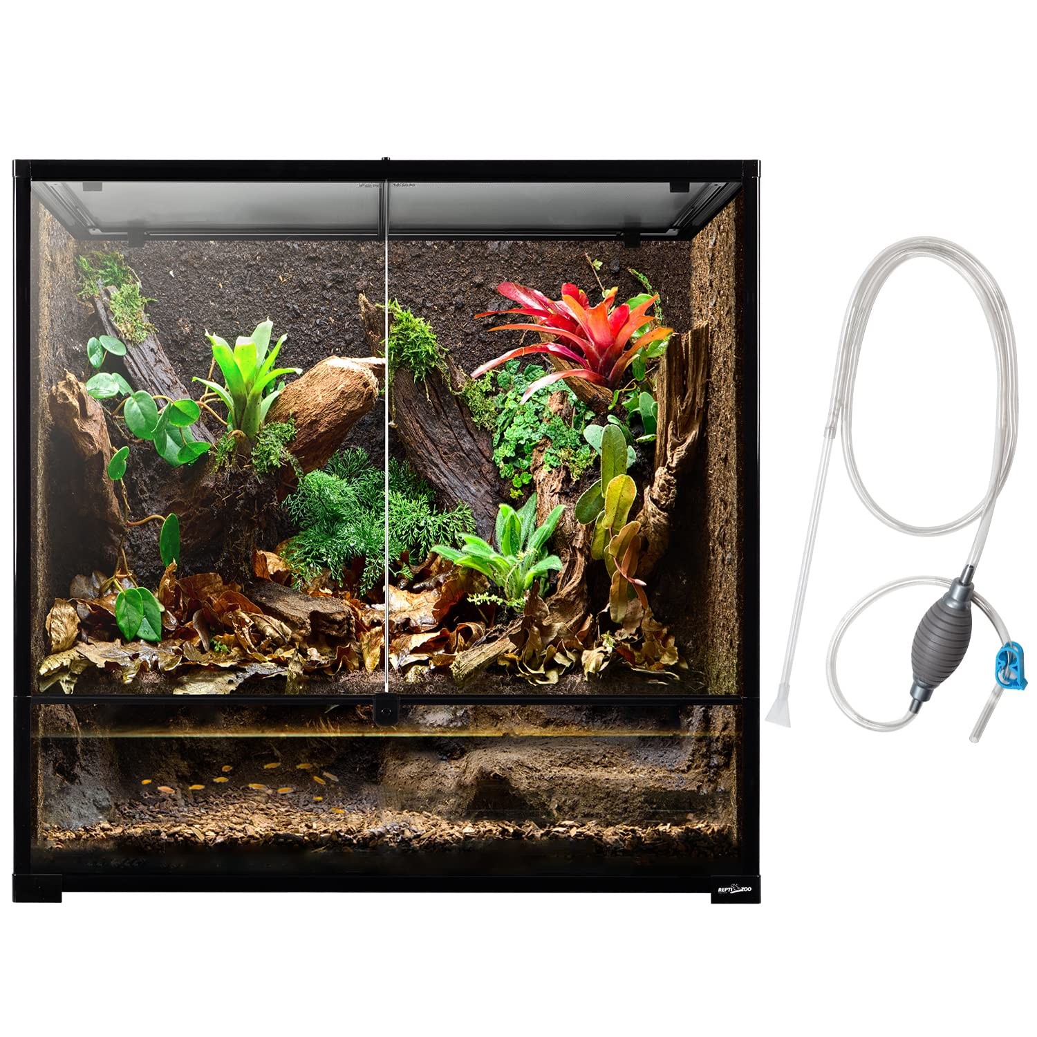 Large Vertical Reptile Paludarium Tank for Amphibians & Terrariums