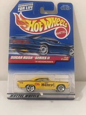 '70 ROADRUNNER, Hot Wheels SUGAR RUSH II #1/4, Yellow, OH HENRY A22