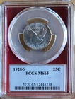 1928-S Standing Liberty Quarter 25C PCGS MS65