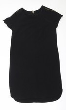 Atmosphere Damen schwarz Polyester Etuikleid Gr&ouml;&szlig;e 8 Rundhalsausschnitt