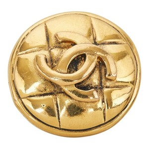 Authentic Chanel Coco Mark Vintage Round Single Earring, Gold Plated, Women'... GZl1jxxc