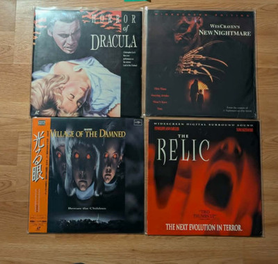 LD Lot of 4 - New Nightmare, The Relic, Horror of Dracula, Village of the Damned