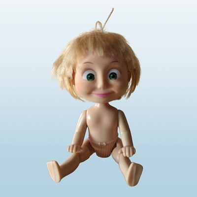 SIMBA | Anziehpuppe ''Mascha'' | Mascha & der Bär | 2008 | ohne Kleider | H = 13cm
