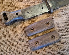 British Ww1 Mk2 1888 (MLE) Bayo wooden grips . Aged Repro.
