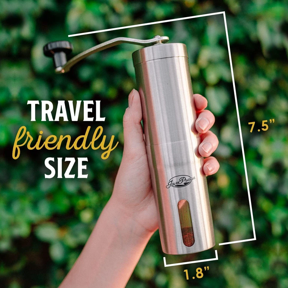 Manual Coffee Grinder - 18 Settings, Portable Burr for Camping, Travel, Espresso - Image 4 of 4