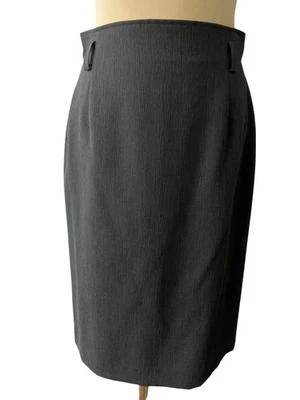 Damen 80er Jahre Vintage Rock von Kroj | Grau Wollmischung High Waist | Größe... - Bild 1 von 4