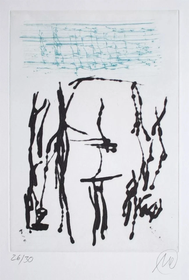 Markus Lüpertz Kunst Regeln geben Neoexpressionismus Farbradierung 2005 A 26/30 - Bild 3 von 4