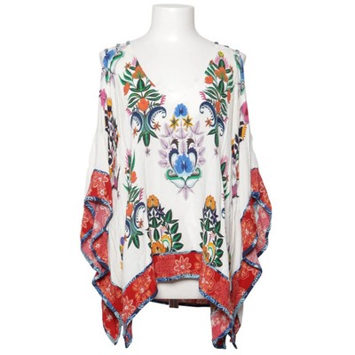 Desigual, Top, Größe: S, Weiß/Mehrfarbig, Viskose, Print, Damen #JSC