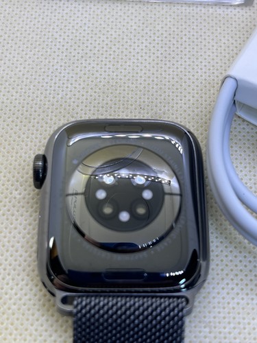 Apple Watch Series 9 - 41MM-Graphite St Steel Case w/ Milanese Loop MRJA3LL/A - Zdjęcie 8 z 9
