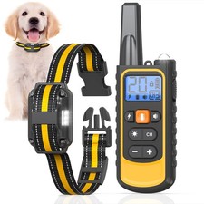 3300 FT Dog Shock Training Collar Remote Rechargeable Waterproof Pet LCD Trainer