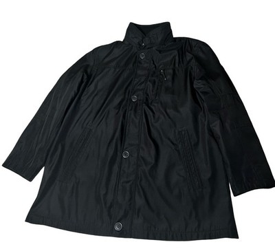 Pierre Cardin Car Coat Field Jacket Men Sz IT 58 US 48 Navy Blue Zip Up Buttons