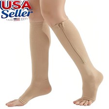 1/3 Pairs Zipper Compression Socks Zip Up Circulation Hi-Pressure Stockings