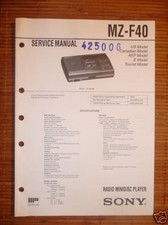 Service Manual Sony MZ-F40 Minidisc Player, Original