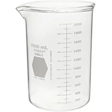 PYREX By Kimble KIMAX Beaker Heavy Duty 2000ml CASE OF 4.   14005