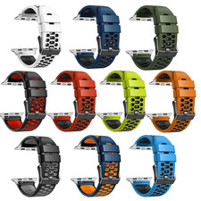 Sport Silicone Strap For Apple Watch Ultra 1 2 3 49mm 46mm 45mm S 11 10 9 8 7 6