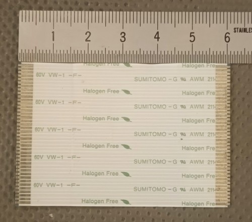 SUMITOMO AWM21147 80C 60V VW-1 -F- Flat Cable 40 Pins 60mm x 40 mm - Imagen 4 de 5