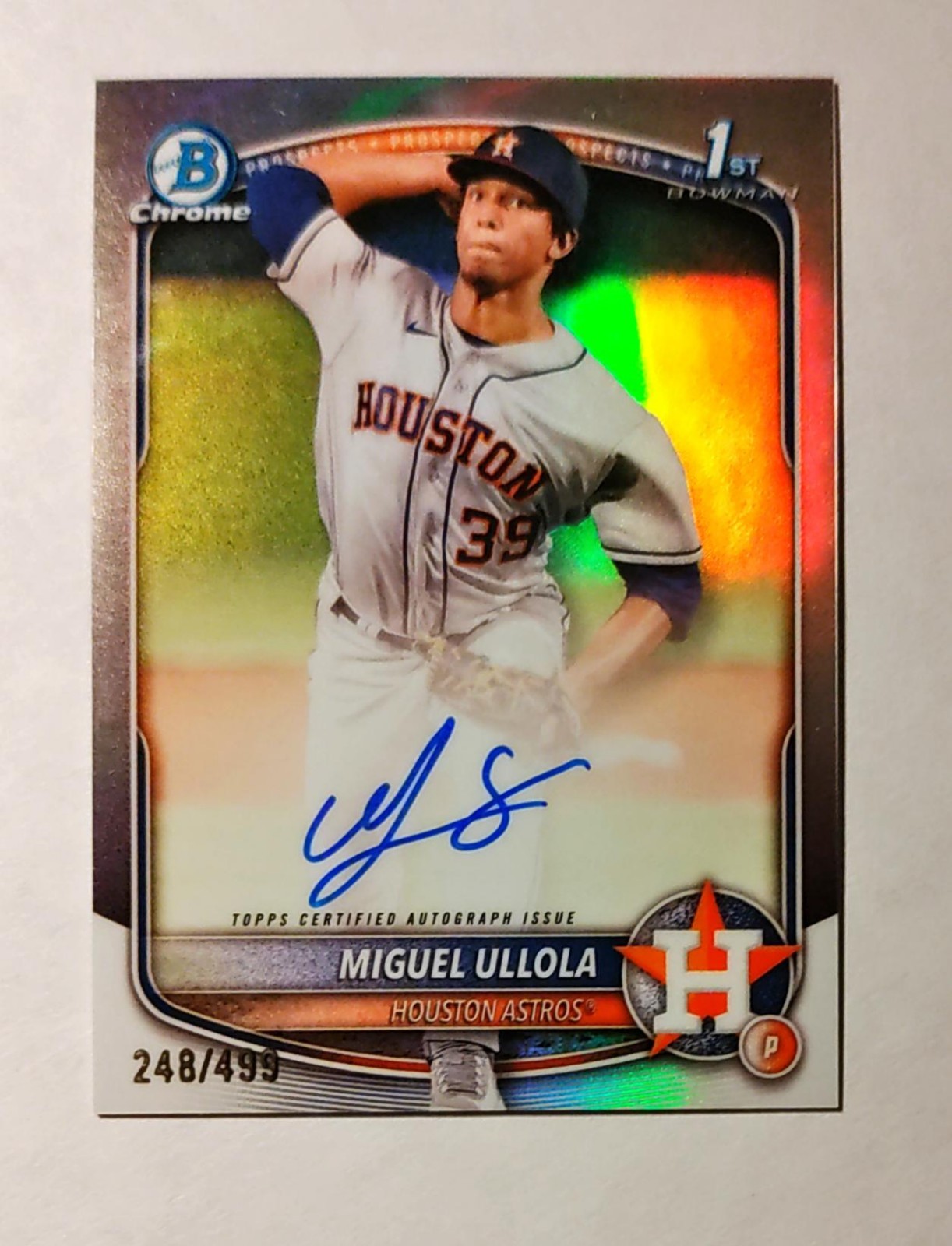 Miguel Ullola 2025 1st Bowman Chrome AUTO Prospect REFRACTOR 248/499 RC i6