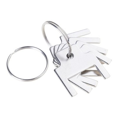 6Pcs Stainless Steel Dispenser Key with Keychains for Restroom Maintenance
