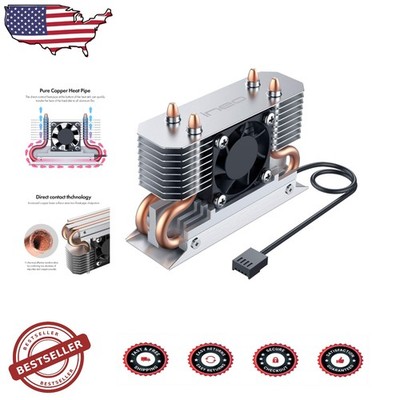 High-Performance M.2 2280 SSD Heatsink - Copper, Auto Speed Fan