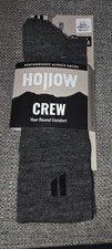 Hollow Performance Alpaca Crew Socks Large Grey NEW - B