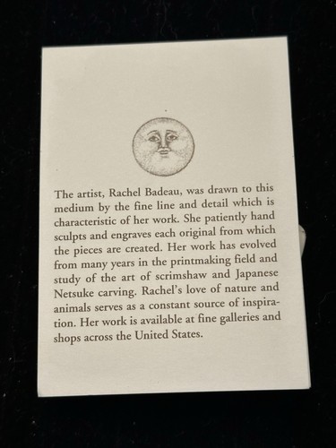 Wolf Earrings, Moosup Valley Design, Rachel Badeau Dangle Earrings, Etched USA - Picture 3 of 4
