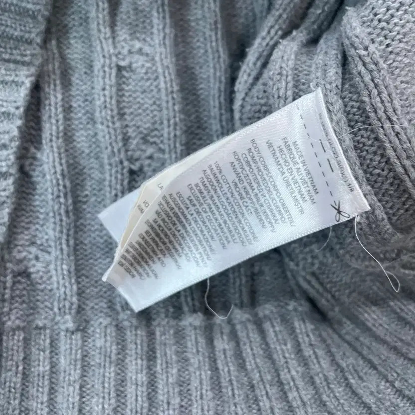 Polo Ralph Lauren Pony Logo Cable Knit Sweater Gray M thumbnail 3